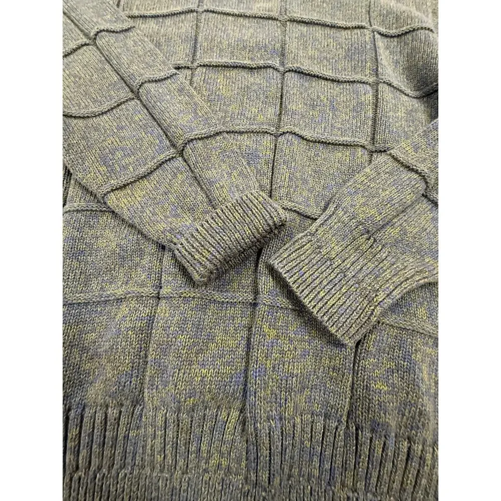 Roundtree & Yorke Collection Cotton Chunky Knit Crewneck Sweater Green XL